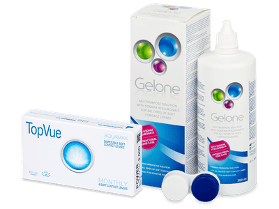TopVue Monthly (6 Lentillas) + Líquido Gelone 360 ml - Diseño antiguo