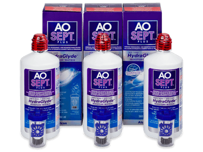 Líquido AO SEPT PLUS HydraGlyde 3 x 360 ml - Pack ahorro - solución triple